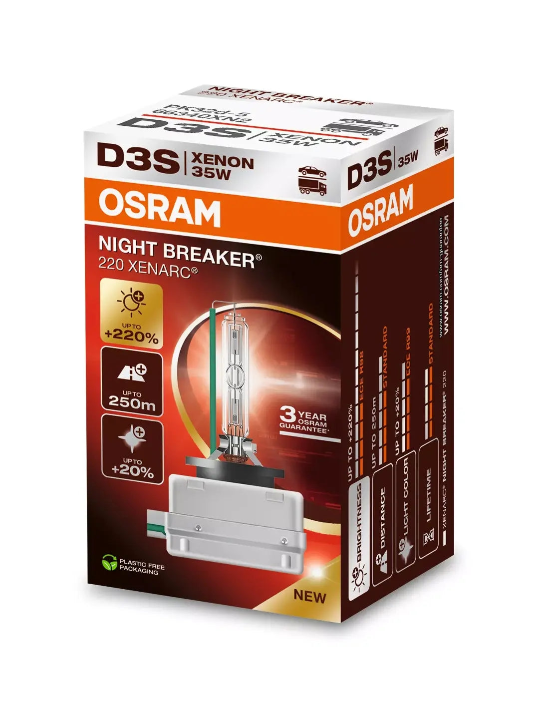 Bec XENON D3S 12V 35W Night Breaker 220 XENARC +220%