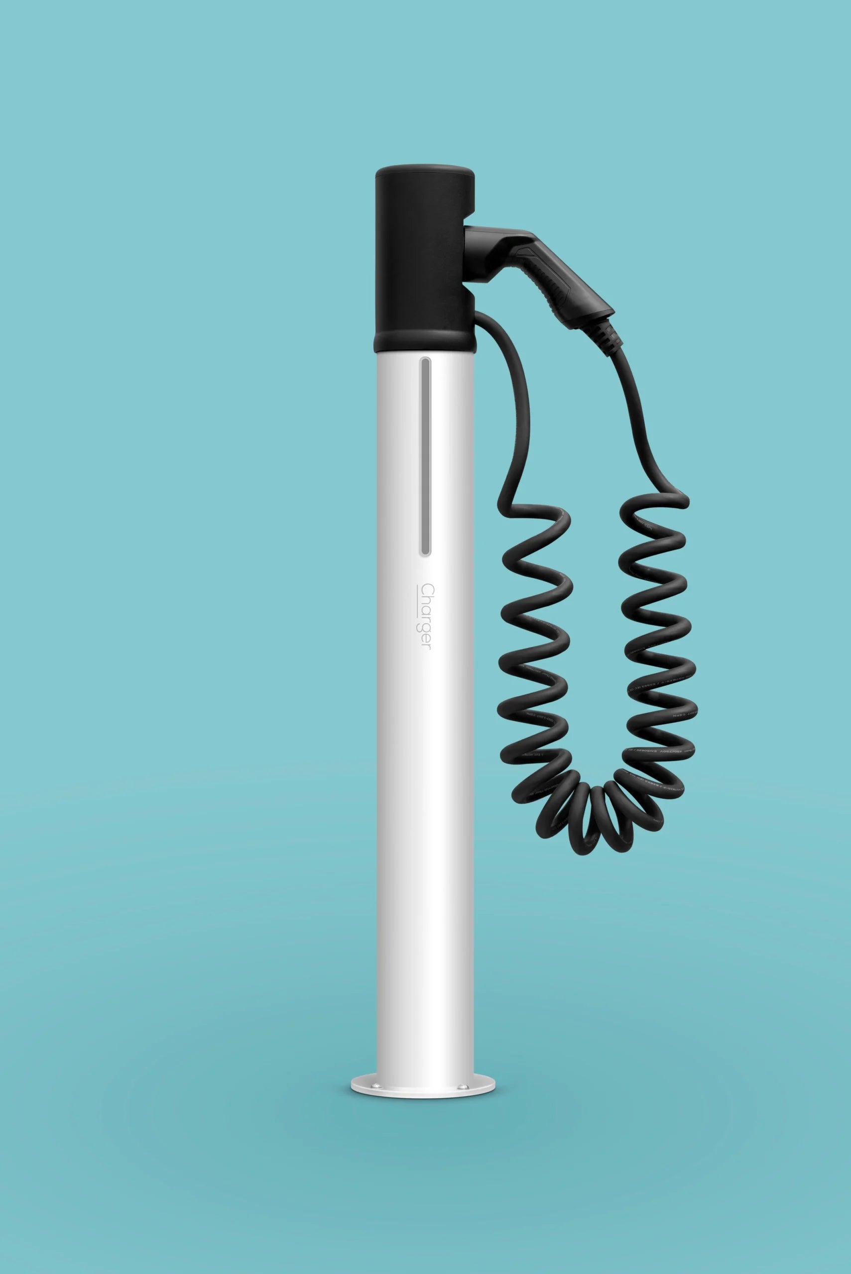 Stație încărcare electrică auto Astreea® SmartCharger, self standing, 1 priză, cablu spiralat, 22kw
