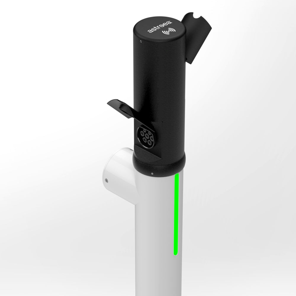 Stație încărcare electrică auto Astreea® SmartCharger, montaj perete, 2 prize, fără cabluri încărcare, 2x22kw