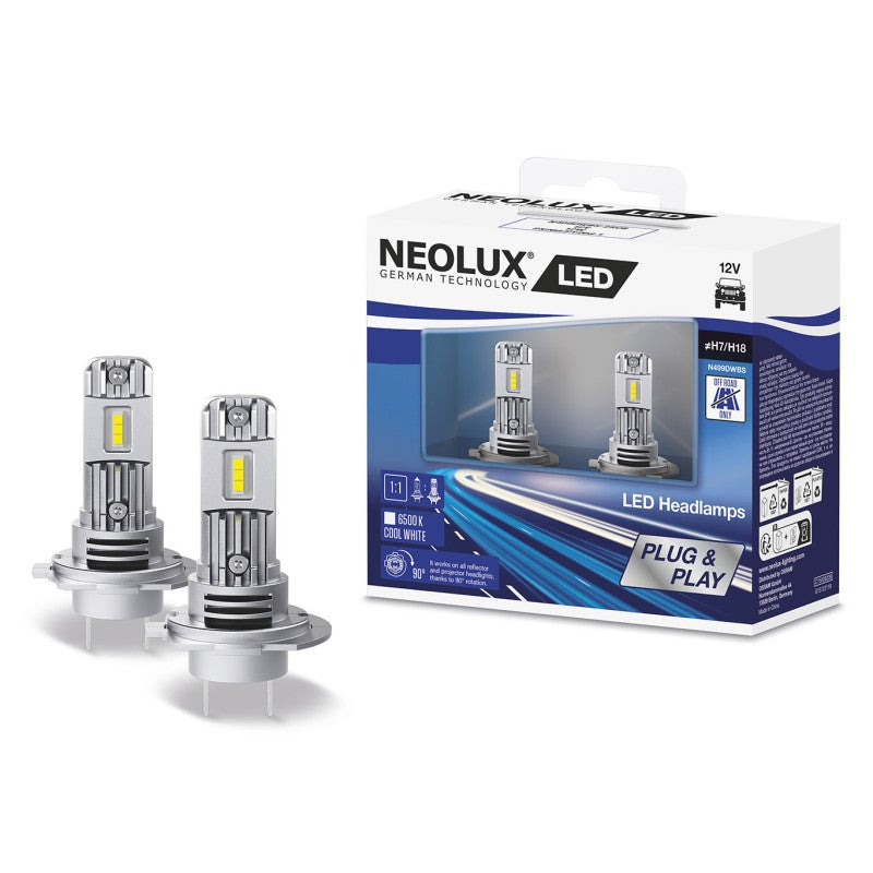 Set 2 becuri LED H7 12V 12W 6000K NEOLUX