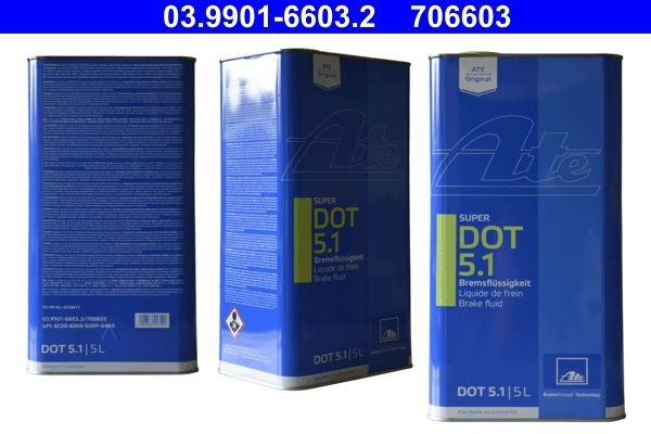 Lichid de frana Super DOT5.1 5 litri 03.9901-6603.2 ATE